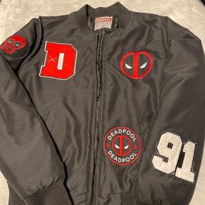 Marvel Comics Deadpool 91 Comic Book Varsity Bomber Jacket with Patches S